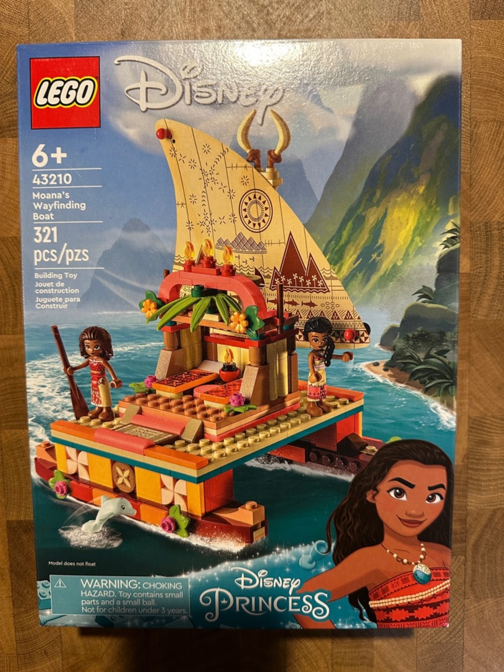 LEGO 43210 Disney Moana's Wayfinding Boat Kids Building Toy - Multicolor New